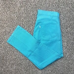 Vintage Levi's 505 Women's 28x29 Jeans USA Made Teal Denim Straight Mid Rise 00s